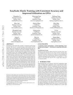EasyScale: Accuracy-consistent Elastic Training for Deep Learning