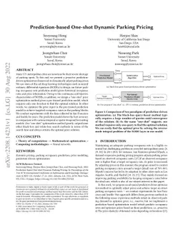 Prediction-based One-shot Dynamic Parking Pricing