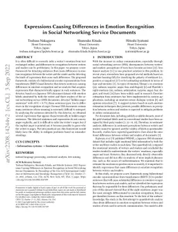 Expressions Causing Differences in Emotion Recognition in Social
  Networking Service Documents