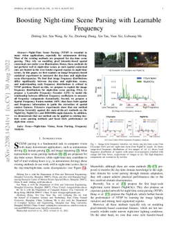 Boosting Night-time Scene Parsing with Learnable Frequency