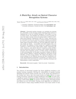 A Black-Box Attack on Optical Character Recognition Systems