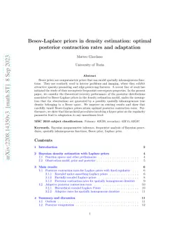 Besov-Laplace priors in density estimation: optimal posterior
  contraction rates and adaptation