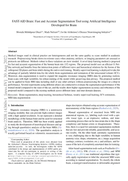 FAST-AID Brain: Fast and Accurate Segmentation Tool using Artificial
  Intelligence Developed for Brain