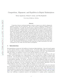 Competition, Alignment, and Equilibria in Digital Marketplaces