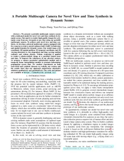 A Portable Multiscopic Camera for Novel View and Time Synthesis in
  Dynamic Scenes