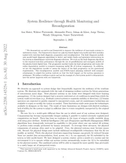 System Resilience through Health Monitoring and Reconfiguration