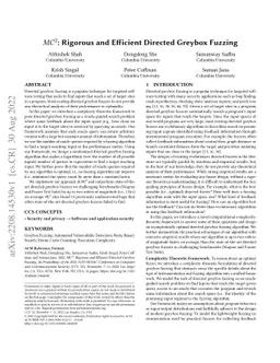 $MC^2$: Rigorous and Efficient Directed Greybox Fuzzing