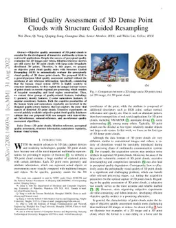Blind Quality Assessment of 3D Dense Point Clouds with Structure Guided
  Resampling
