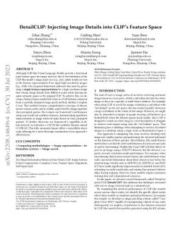 Injecting Image Details into CLIP's Feature Space