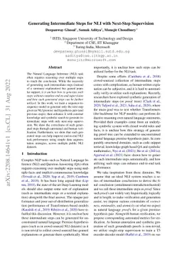 Generating Intermediate Steps for NLI with Next-Step Supervision