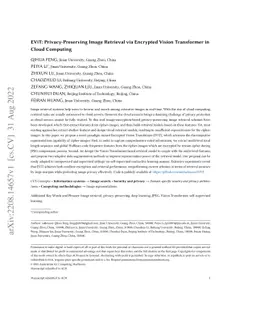 EViT: Privacy-Preserving Image Retrieval via Encrypted Vision
  Transformer in Cloud Computing