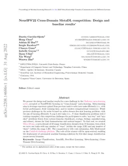 NeurIPS'22 Cross-Domain MetaDL competition: Design and baseline results
