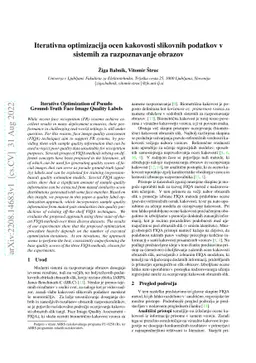 Iterative Optimization of Pseudo Ground-Truth Face Image Quality Labels