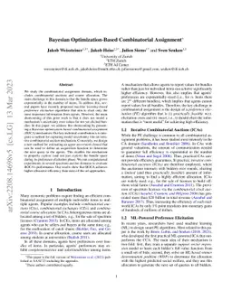 Bayesian Optimization-based Combinatorial Assignment