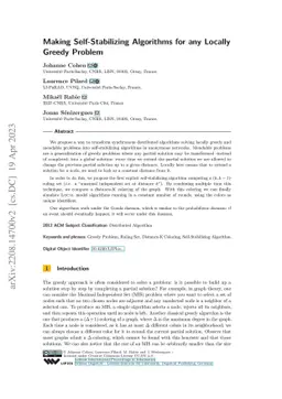 Making Self-Stabilizing any Locally Greedy Problem