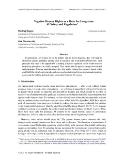 Negative Human Rights as a Basis for Long-term AI Safety and Regulation
