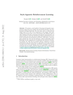 Style-Agnostic Reinforcement Learning