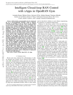 Intelligent Closed-loop RAN Control with xApps in OpenRAN Gym