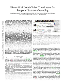 Hierarchical Local-Global Transformer for Temporal Sentence Grounding