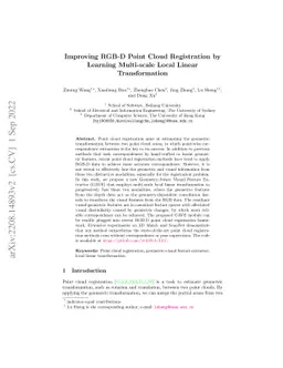 Improving RGB-D Point Cloud Registration by Learning Multi-scale Local
  Linear Transformation