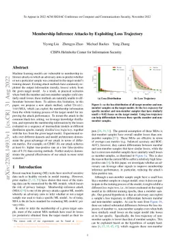Membership Inference Attacks by Exploiting Loss Trajectory