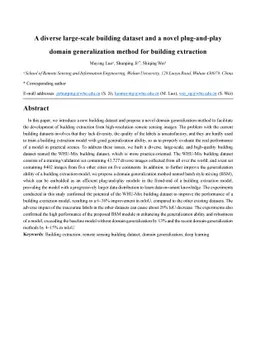 A diverse large-scale building dataset and a novel plug-and-play domain
  generalization method for building extraction