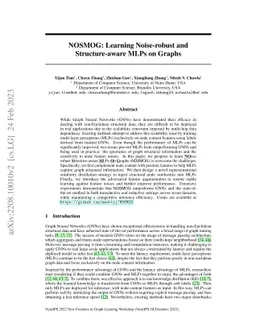 NOSMOG: Learning Noise-robust and Structure-aware MLPs on Graphs