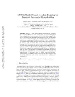 GCISG: Guided Causal Invariant Learning for Improved Syn-to-real
  Generalization