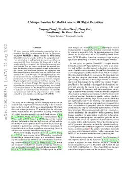 A Simple Baseline for Multi-Camera 3D Object Detection