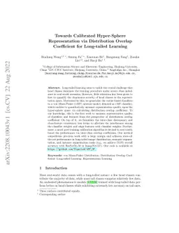 Towards Calibrated Hyper-Sphere Representation via Distribution Overlap
  Coefficient for Long-tailed Learning