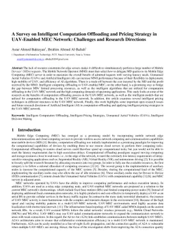 A Survey on Intelligent Computation Offloading and Pricing Strategy in
  UAV-Enabled MEC Network: Challenges and Research Directions