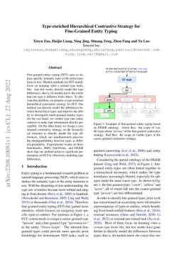 Type-enriched Hierarchical Contrastive Strategy for Fine-Grained Entity
  Typing