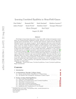 Learning Correlated Equilibria in Mean-Field Games