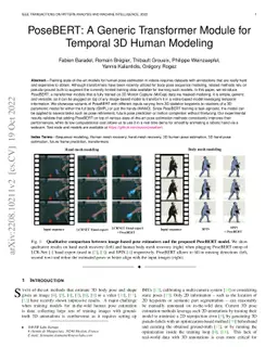 PoseBERT: A Generic Transformer Module for Temporal 3D Human Modeling