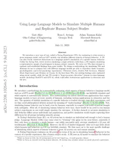 Using Large Language Models to Simulate Multiple Humans and Replicate
  Human Subject Studies