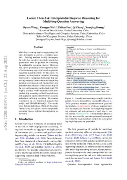 Locate Then Ask: Interpretable Stepwise Reasoning for Multi-hop Question
  Answering
