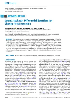 Latent Neural Stochastic Differential Equations for Change Point
  Detection