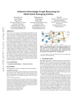 Inductive Knowledge Graph Reasoning for Multi-batch Emerging Entities