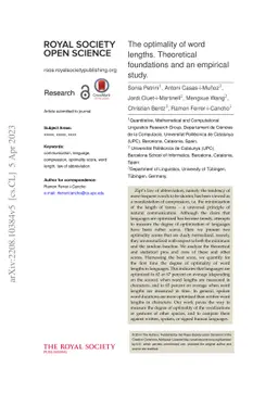 The optimality of word lengths. Theoretical foundations and an empirical
  study