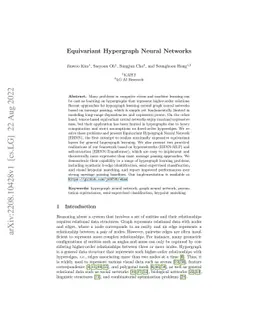 Equivariant Hypergraph Neural Networks