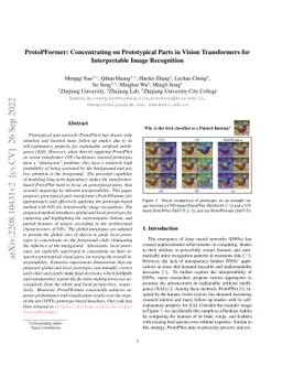 ProtoPFormer: Concentrating on Prototypical Parts in Vision Transformers for Interpretable Image Recognition
