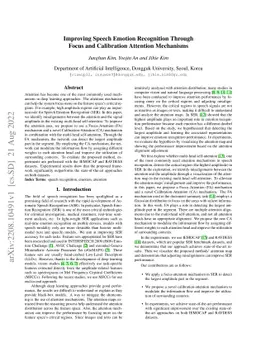 Improving Speech Emotion Recognition Through Focus and Calibration
  Attention Mechanisms