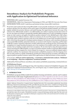 Smoothness Analysis for Probabilistic Programs with Application to
  Optimised Variational Inference