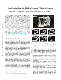 SpeedFolding: Learning Efficient Bimanual Folding of Garments