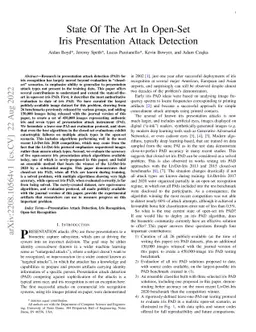 State Of The Art In Open-Set Iris Presentation Attack Detection