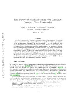 Semi-Supervised Manifold Learning with Complexity Decoupled Chart
  Autoencoders