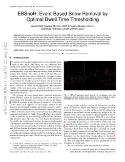 EBSnoR: Event-Based Snow Removal by Optimal Dwell Time Thresholding