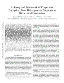 A Survey and Framework of Cooperative Perception: From Heterogeneous
  Singleton to Hierarchical Cooperation