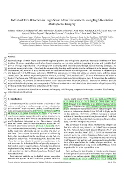 Individual Tree Detection in Large-Scale Urban Environments using
  High-Resolution Multispectral Imagery
