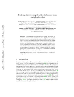 Deriving time-averaged active inference from control principles